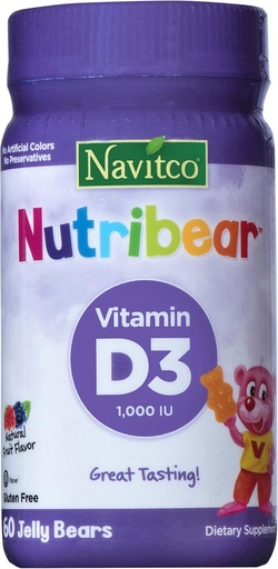 "NutriBear" Vitamina D3 1000 UI Gran Tasting, 60 jaleas