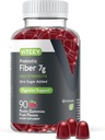 Viteey Prebiotic Fiber Gummies for Adults, 7g - Gut Health & Digestive Soluble Fiber Supplement Gummies - Zero Sugar Added, Vegan, Gluten-Free - 90 Count
