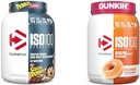Dymatize ISO100 Hydrolyzed Protein Powder, 100% Whey Isolate, 25g of Protein, 5.5g BCAAs & ISO100 Hydrolyzed Protein Powder, 100% Whey Isolate, Dunkin' Glazed Donut Flavor
