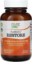 PURE ESSENCE LABS Restore Probiotic Supplement 30 Billion CFU - Probiotics for Men &amp; Women - 12 Strains for Immune Support and Digestive Health - Natural Support for Relief of Constipation (60 Caps)