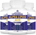 Liposomal Alpha Lipoic Acid 1600mg per Serving,ALA Supplement for Antioxidant Health,Energy and Metabolism-Gluten Free " Non GMO 180 Capsules