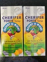 CHERIFER Forte Syrup w/Taurine " Double Chlorella Growth Factor + Zinc 120ml (Pack of 2 Bottles)