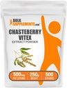 BulkSupplements.com Chasteberry Extract Powder - Chasteberry proveniente de Vitex Berry, Herbal Supplement - Vegan & Gluten Free, 500mg por Serving, 250g (8.8 oz) (Pack of 1)