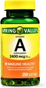 Spring Valley - Vitamina A SUPPLEMENT 2400MCG 250 Softgels