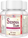 Senna Tablets 100 Ct. peru Natural Vegetable Laxative [Made in USA] Silencio Laxatives for Constipation, Colon Cleanser, Detox Cleanse, Constipation Relief for Adults Kids 8.6mg, Stool Softener Plus (1 Bottle)