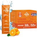 MyHy Liquid Hydration Packets, Electrolyte Drink Mix for Adults &amp; Kids Hydration Support, Dehydration Relief for Travel, Pregnancy, Fitness, Bachelor &amp; Bachelorette Party – Orange, 50 Cuenta