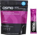 Powder de hidratación activa de Osmo - Incluye sodio, magnesio, potasio, carbohidratos & vitaminas, todos los ingredientes naturales, hidratación de 3X más rápido, potencia y resistencia - 16 paquetes, BlackBerry