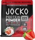 Jocko Fuel Mölk Whey Protein Powder 22g Low Sugar Monk Fruit Blend - Muscle Recovery &amp; Growth, Packaging May Vary (27 Servings, Strawberry Milkshake)