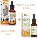 Vitamina B Complejo gotas + Vitamina Vegana D3 K2 gotas