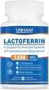Suplemento de lactoferrina 1200mg para el soporte de inmunológico saludable, libre de gluten, vegetariano - 60 Softgels