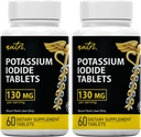 Fusiones de la naturaleza Tablas de Iodida de Potasio (Pack of 2) 130mg - 120 Tabletas EXP 10/2032 - YODO Naciente - KI Pills - Yoduro de Potasio