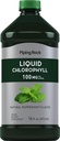 Piping Rock Líquido Chlorophyll 100mg TEN 16 oz ANTE Mint Flavor Silencio para Mujeres &amp; Hombres ANTE Vegan, Non-GMO, y Gluten Free Formula