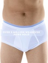 Ropa interior de incontinencia para hombres - Reusable &amp; Lavable Hombres de control de la vejiga Breves con Absorbencia regular - Leak Proof Underwear 150 ml (Single Pair) (3XL) (Waist 46-48)
