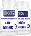 800MG Liposomal NAD+ con TMG 300MG, Actual NAD+ Suplemento, Superior Absorption Boost NAD Plus for Cell Energy, Healthy Aging and Muscle Repair 120 Capsules (Pack of 2)