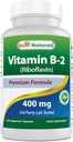 Mejores Naturales Vitamina B2 (Riboflavin) 400mg - Migraine Relief - Veggie Capsules - Precursor Conezyme - 120 Condes