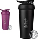 BlenderBottle 24-Once Copas de acero inoxidable con Wire Whisk, Plum y Negro