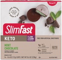 SlimFast Keto Fat Bomb Snack Cup, Mint Chocolate, Keto Snacks para la pérdida de peso, Low Carb con 0g Añadido Sugar, 14 Count Box (Packaging May Vary)