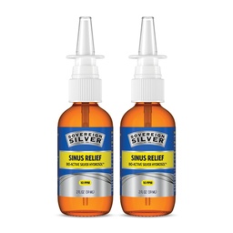 Soberana Silver Bio-Active Colloidal Silver Hydrosol for Immune Support - 10ppm - 2oz - Nasal Spray - Pack de 2