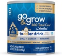 Go &amp; Grow 360 Total Care by Similac Toddler Nutritional Drink, has 5 HMOs, Powder, 24-oz Can