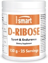 Supersmart - D-Ribose Powder (Natural Sugar) 6gm por día - ATP Synthesis " Production - Universal Fuel for Energy ← Non-GMO " Gluten Free - 150 g