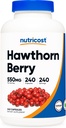 Nutricost Hawthorn Berry Capsules 550mg, 240 capsules, Vegetarian Friendly, Non-GMO &amp; Gluten Free