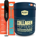 BUBS Naturals Collagen Peptides Powder & Mixing Wand Bundle, Collagen for Women ' Men, Hidrolyzed Peptides, Desflavored Pasture Raised Grass Fed, Keto Friendly, 20 oz Collagen Tub (28 Servings) +1 Wand