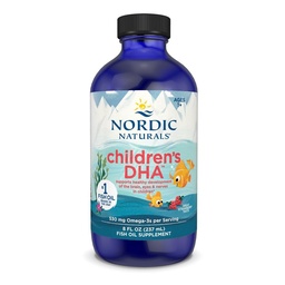 Naturales nórdicos DHA, Fresa - 8 oz para niños - 530 mg Omega-3 con EPA &amp; DHA - Desarrollo del cerebro " Función - No GMO - 96 Servimientos