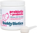 Buddy Biotics Probiótico + Prebiótico para perros- Gut Flora Salud, Salud Digestiva e Inmunitaria, Diarrea y Apoyo Bowel – 5 Billones CFU por Scoop