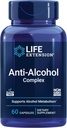 Extensión de la vida Complejo Anti-Alcohol, Vitamina C, zinc, semilla de uva, cardo de leche, extracto de cierre, soporta Metabolismo de alcohol saludable y función de hígado óptima, libre de gluten, no transgénico, 60 cápsulas