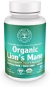 Cápsulas Mane de león orgánico - 1000mg Potency alta - Brain Boost, Focus &amp; Immune Support - Non-GMO, Vegan, 60 Conde