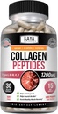Kaya Naturals Péptidos multi colágeno Polvo Complejo para Mujeres y Hombre, Vital para el pelo, la piel, las uñas y el envejecimiento, Tipos I, II, III, V & X Collagen Protein Blend ← Capsules - 30 Contar Suplemento