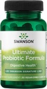 Swanson Ultimate Probiotic Formula Digestive Health Immune System Support 66 Billion CFU Prebiotic NutraFlora scFOS 30 DRcaps Veggie Capsules (Caps)