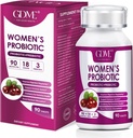 Probióticos de mujeres GDME, 90 Tabletas 90 Billones CFU 18 Strains, Contiene Arándano Prebiótico Orgánico, Suplemento Probiótico para la Digestión, Inmunidad, Salud de las Mujeres, Leche de Soy Gluten Libre