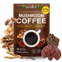 Café de seta (235g Supersize), 10 Superfood Mushrooms Blend for Energy, Recovery & Focus, Organic Instant Coffee Powder with Lion’s Mane, Reishi, Chaga, Cordyceps, 8.28 OZ