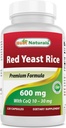 Best Naturals Rice de levadura roja con CoQ10, 120 cápsulas - Fórmula cardiovascular Contiene 600 mg de arroz de levadura roja a 30 mg de CoQ10
