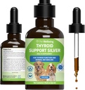 Pet Well being Thyroid Support Silver for Dogs - Supports Balanced Thyroid Function, Healthy Metabolism, Normal Energy, Ashwagandha, Bacopa - Veterinarian-Formulated Herbal Supplement 2 oz (59 ml)