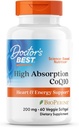 La mejor absorción alta del médico COQ10, Heart & Energy Support, USP Verified, Naturally Fermented CoQ10, Non-GMO Gluten Free, Soy Free, 60 Veggie Softgels