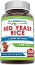 Pure Naturals Red Yeast Rice 1200 Mg per Serving, 240 Capsules Supplement | Non-GMO | Gluten Free | Made in USA