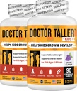 NuBest Doctor Taller Kids - Multivitamínicos para niños, Vitaminas Toddler - Soporte Fortaleza ósea, Inmunidad mejorada con calcio, Multivitamínicos para edades de 2 a 9 - Sabor de uva - 90 Tabletas Chewable  Pack 2