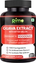 Guava Leaf Extract with Bitter Melon 120 Veg Capsules 1000 mg Por Serving (120 Capsules, Guava)