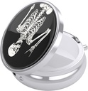 Nipichsha Pill Box, Small Pill Case for Purse & Pocket, Cute Travel Medicine Organizer, Portable Medicine Container Holder to Hold Vitamins, Medication, Fish Oil &amp; Supplement, Human Skeleton