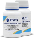 VSL #3® Probiotics for Digestive Health, IBS & UC Symptoms - 112.5B CFUs, High-Potency, Multi-Strain, Live, Refrigerated Probiotic, Medical Food for Gut Health Support in Men &amp; Women, 120 cápsulas