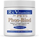 Vitaminas Rx Phos-Bind - Apoyo al Riñón Suplemento Polvo - Phosphate Binder for Cats & Dogs for Kidney Health - Supports Normal Kidney Cleanse and Essential Kidney Care - 200g