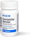MAJOR CertaVite Senior Multivitamin with Antioxidants – Multivitamin for Women and Men with Beta-Carotene, Iron, Vitamina C &amp; E – Soporta inmunidad, energía y visión – 60 Tablets
