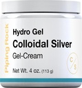 Piping Rock Colloidal Silver Cream Silencio 4 oz Silencio para Skin ← Crema de Hidro Gel Silencio No GMO, Gluten Gratis