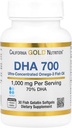 California Gold Nutrition DHA 700 Fish Oil Pharmaceutical Grade Fish Oil with DHA - Support for Brain & Cardiovascular Health - Gluten Free, Non-GMO - 1000 mg - 30 Fish Gelatin Softgels
