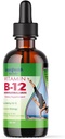LIQUIDHEALTH Vitamina B12 Methylcobalamin Liquid Drops with Sublingual Hydroxocobalamin - Boost Energy, Support Immune System, Improve Memory & Concentration - Made in The USA, Vegan, Non-GMO (2 oz)