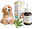 Aceite de cáñamo para perros - Mascotas Calentadores de cáñamo gotas para dolor de sueño ansiedad Inflamación Artritis Alergias - Apoyo Esquí Itchy, Conjunto &amp; Hip Health - Suplementos herbales- No GMO