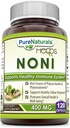Naturales puros Noni - 400mg cápsulas - 120 cápsulas