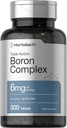 Horbäach Triple Complejo de Borón 6 mg Suplemento Silencio 300 Tabletas Silencio para Hombres y Mujeres Silencio Vegetariano, No GMO &amp; Gluten Gratis ← Triple Action Citrate de Boron, Boron Glycinate, Boron Asparate